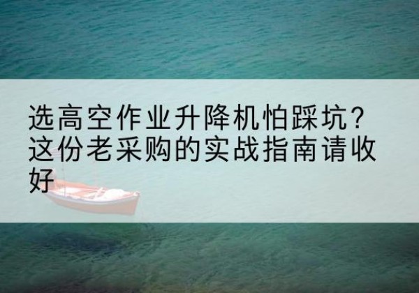 保定高空作业升降机厂家推荐-选高空作业升降机怕踩坑？这份老采购的实战指南请收好